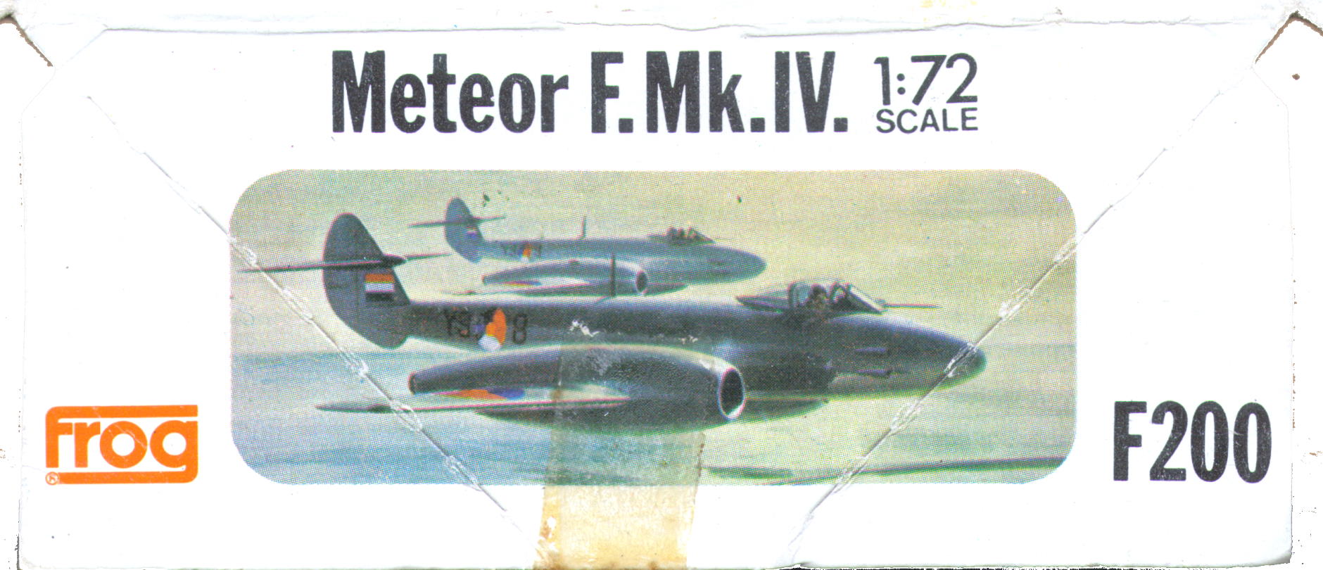 Малая сторона коробки FROG F200 Gloster Meteor F.Mk.IV Interceptor fighter,
